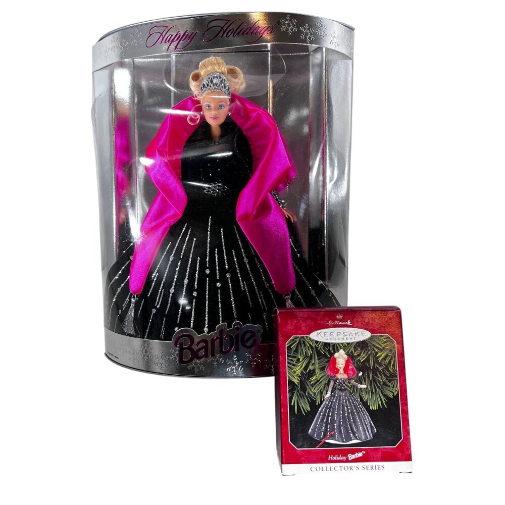 Vtg Hallmark Keepsake HOLIDAY BARBIE Doll and Ornament 1998 Gift Set of 2 READ - Picture 1 of 13